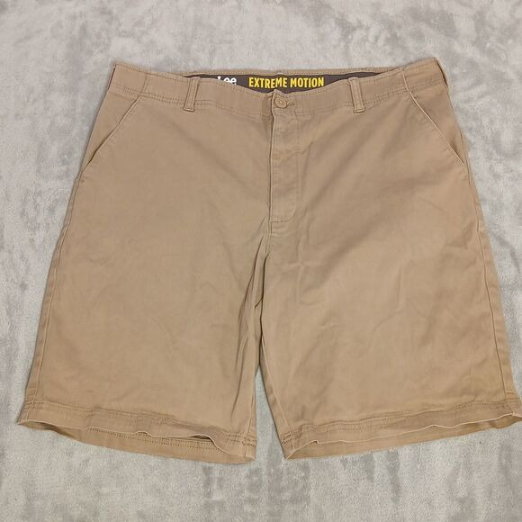 Lee Other - Lee Extreme Motion Shorts Men 38 Beige Stretch Hiking Outdoor Preppy Camp Casual